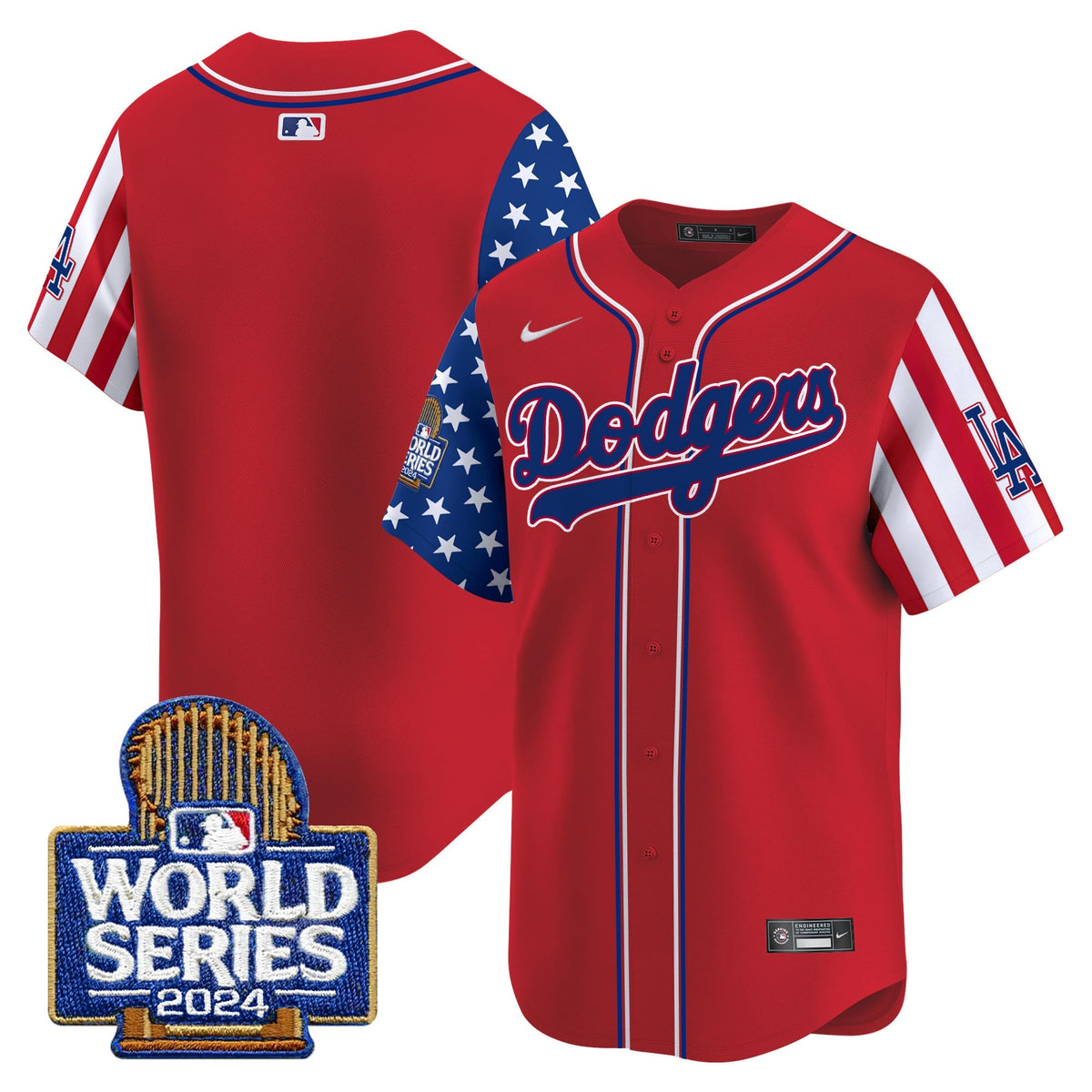 Men's Dodgers American Style 2024 World Series Vapor Premier Limited Jersey - All Stitched
