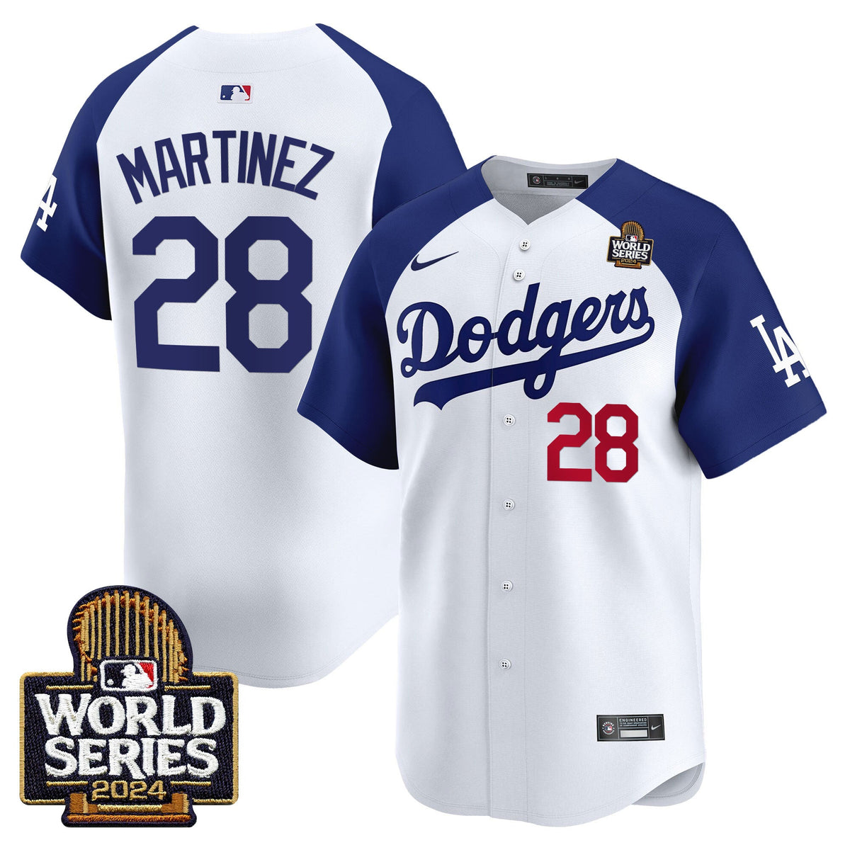 Men's Dodgers 2024 World Series Vapor Premier Limited Jersey V2 - All Stitched