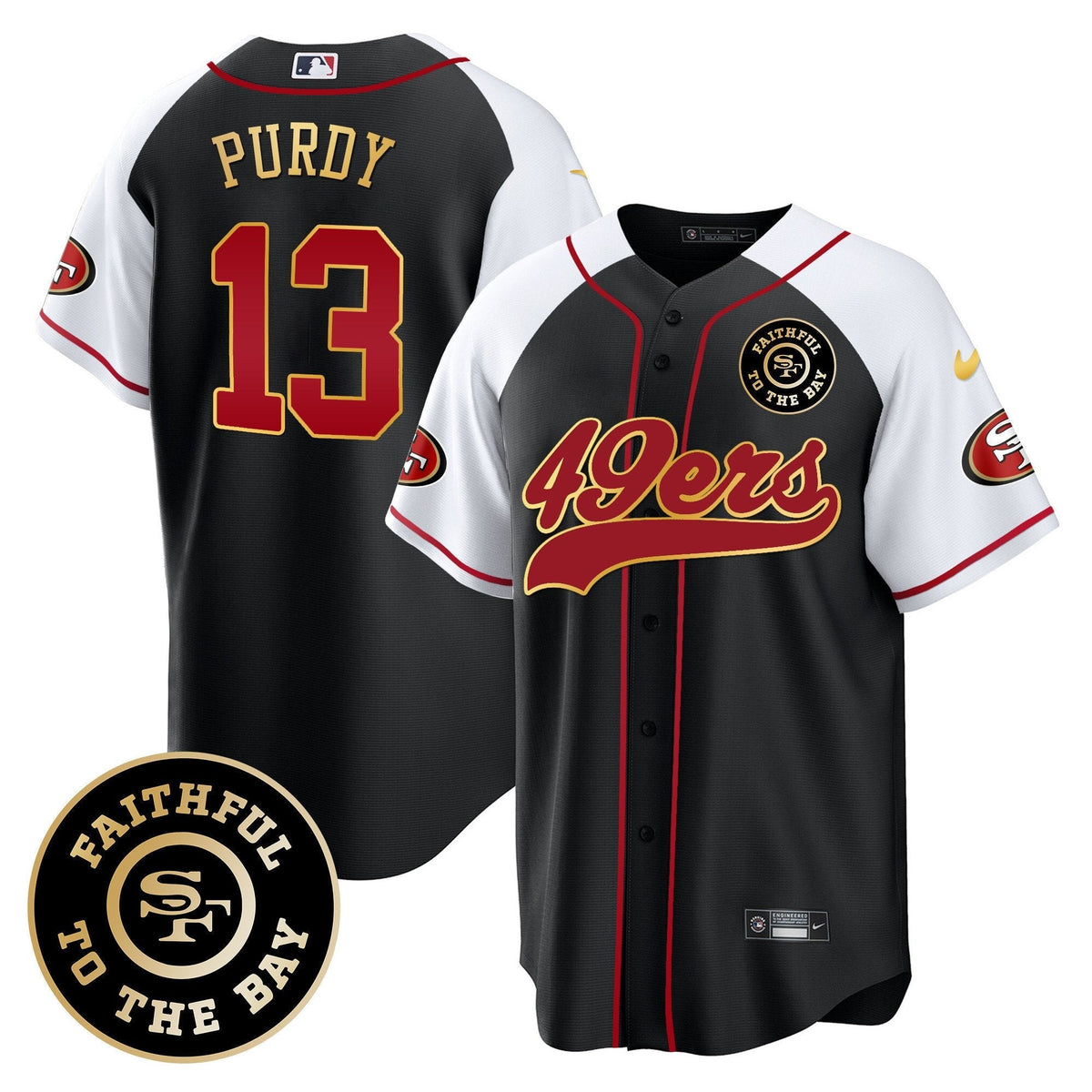 SF Faithful To The Bay Patch Baseball Jersey - All Stitched