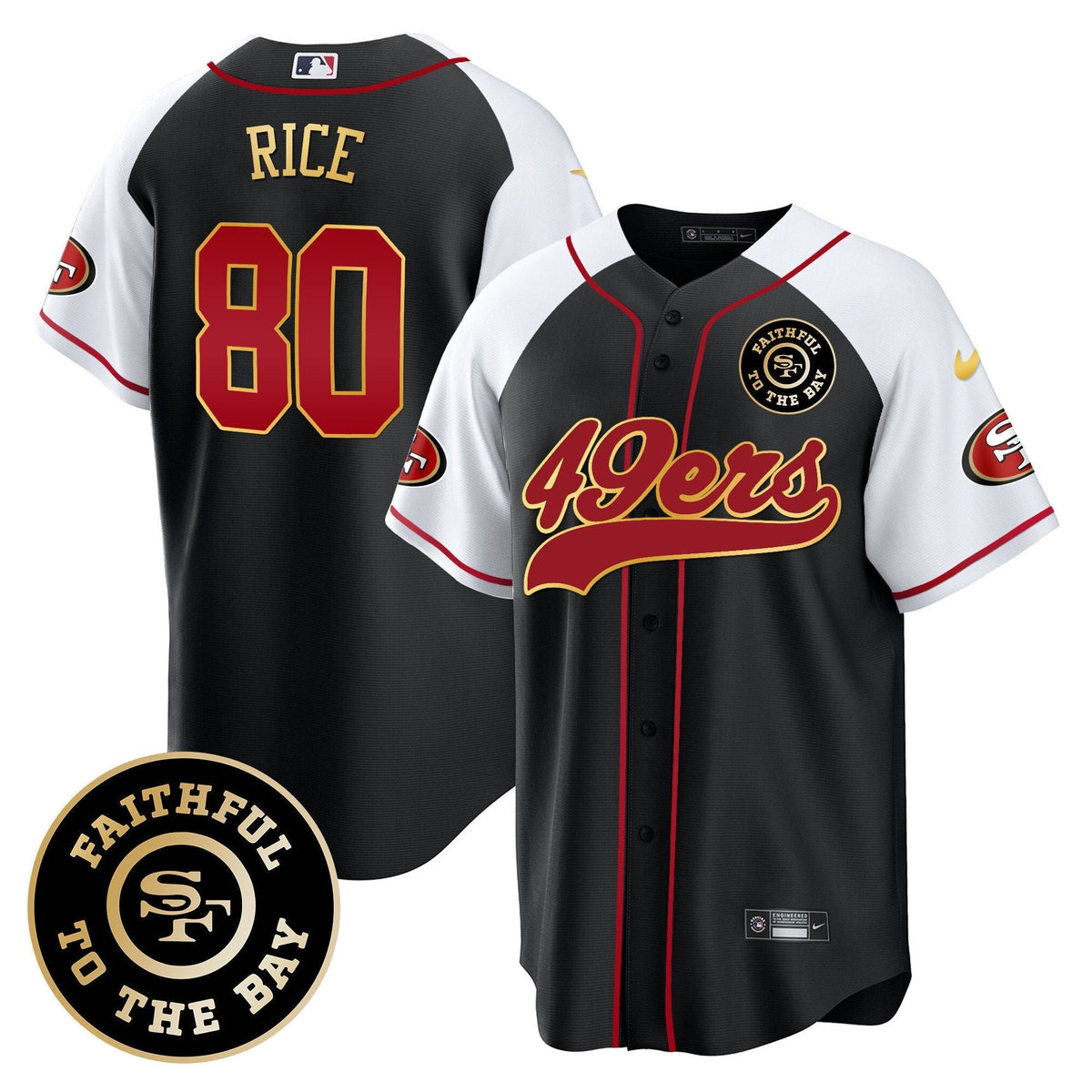 SF Faithful To The Bay Patch Baseball Jersey - All Stitched