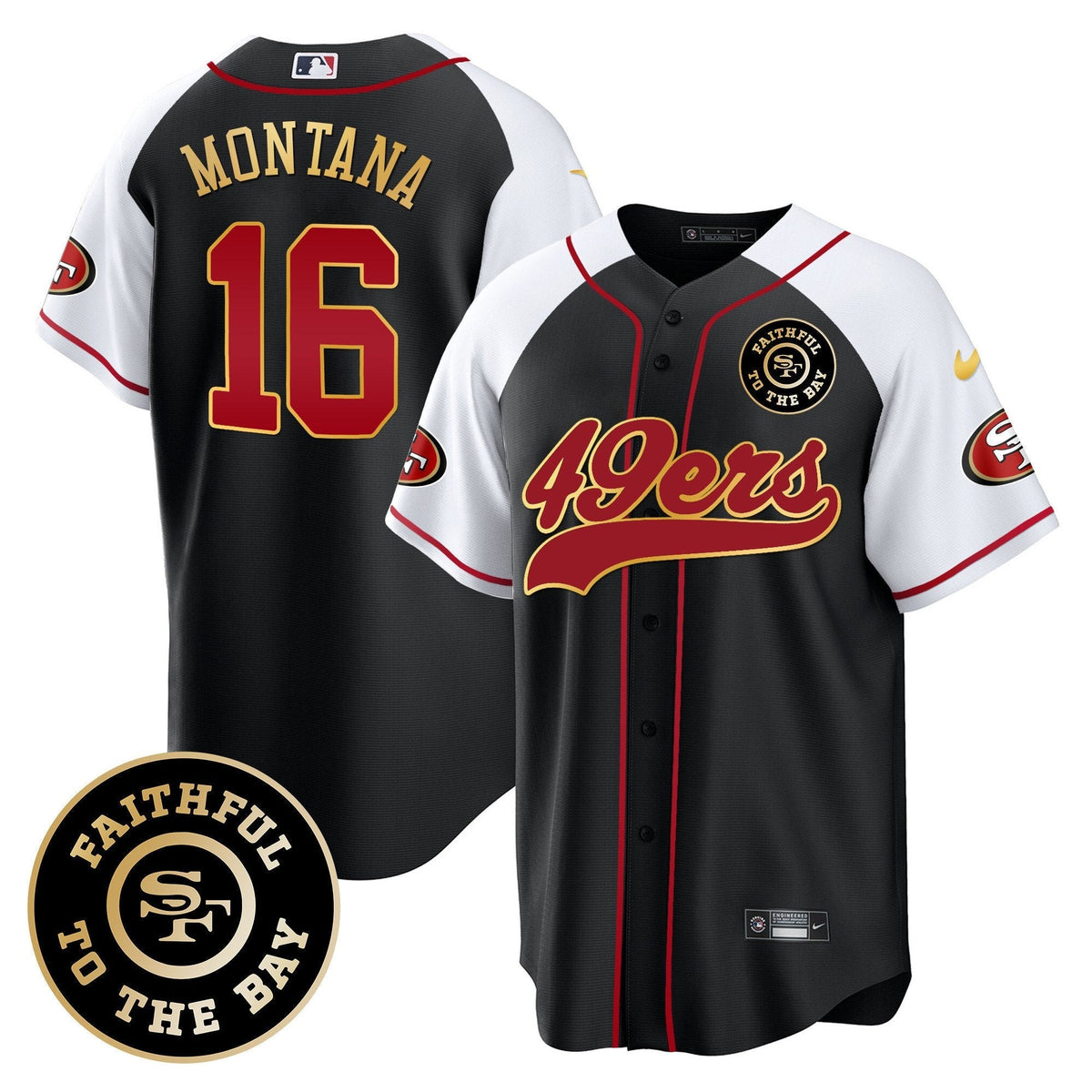 SF Faithful To The Bay Patch Baseball Jersey - All Stitched