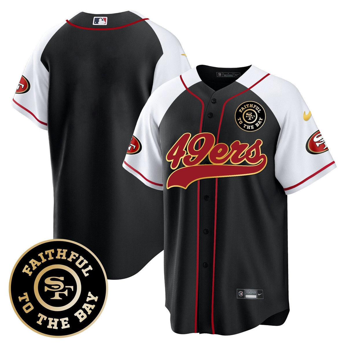 SF Faithful To The Bay Patch Baseball Jersey - All Stitched