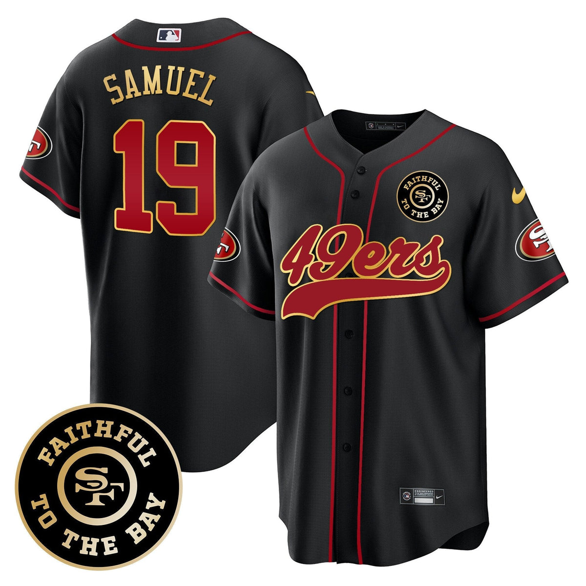 SF Faithful To The Bay Patch Baseball Jersey - All Stitched