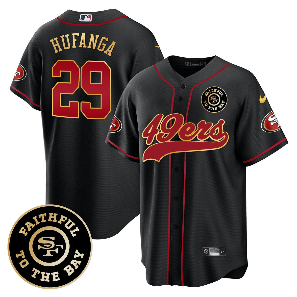 SF Faithful To The Bay Patch Baseball Jersey - All Stitched
