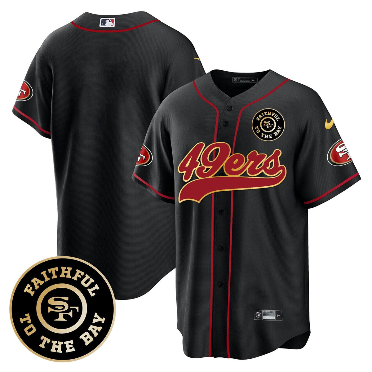 SF Faithful To The Bay Patch Baseball Jersey - All Stitched