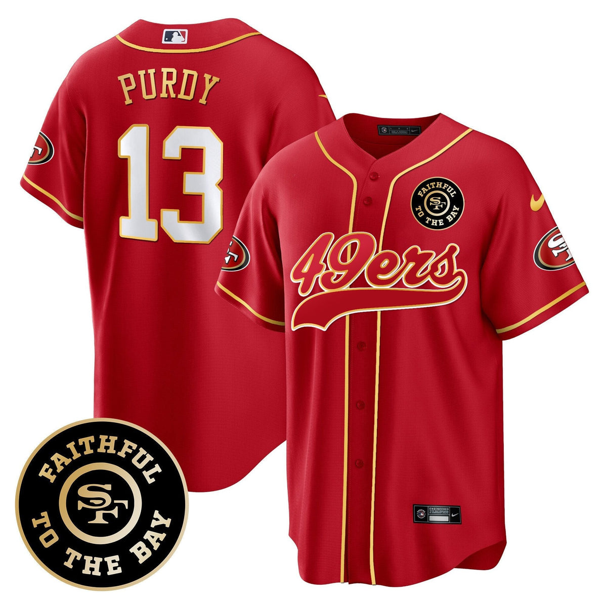 SF Faithful To The Bay Patch Baseball Jersey - All Stitched