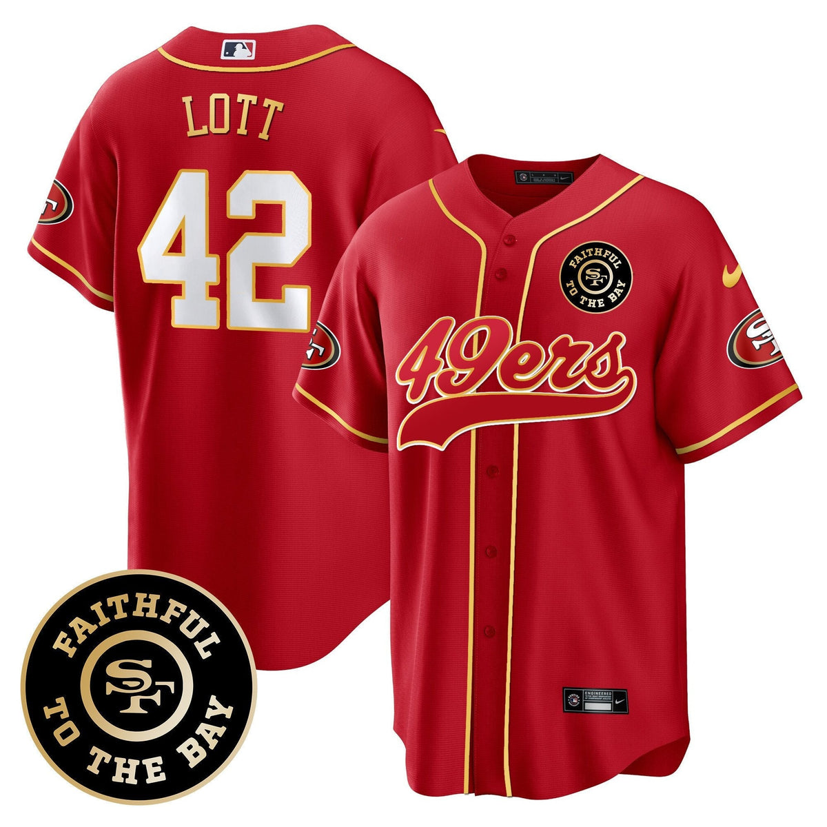 SF Faithful To The Bay Patch Baseball Jersey - All Stitched