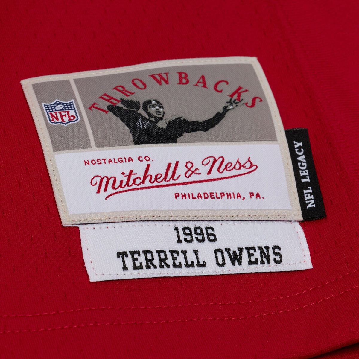 Men's San Francisco 49Ers Terrell Owens Mitchell And Ness Red 1996 Legacy Replica Player Jersey