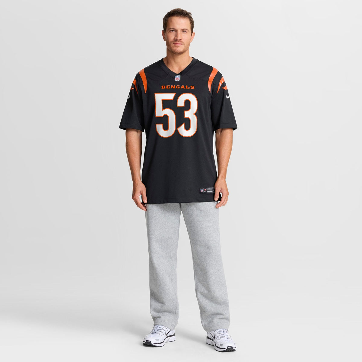 Men's Cincinnati Bengals Boye Mafe Nike Black Team Game Jersey