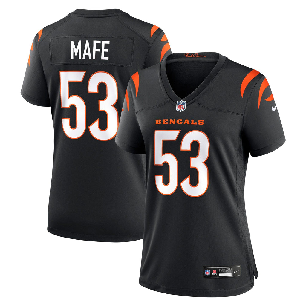 Women's Cincinnati Bengals Boye Mafe Nike Black Team Game Jersey