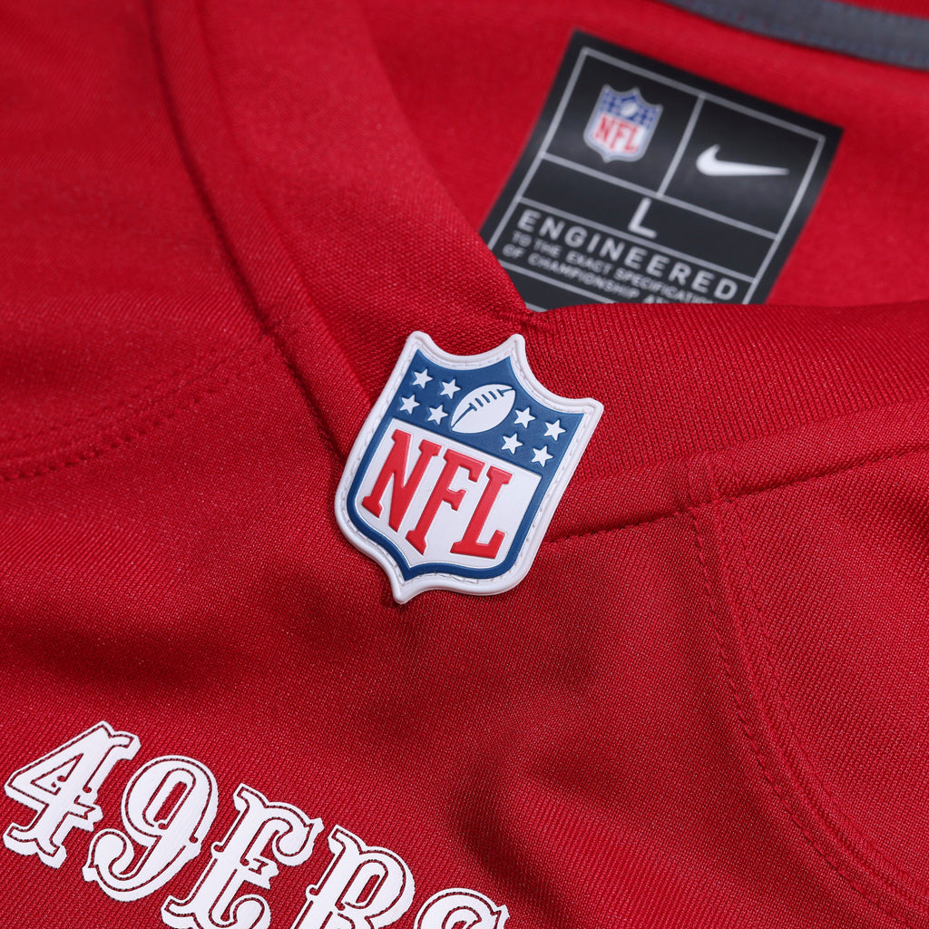 Men's San Francisco 49Ers Fred Warner Nike Scarlet 80Th Anniversary Game Jersey