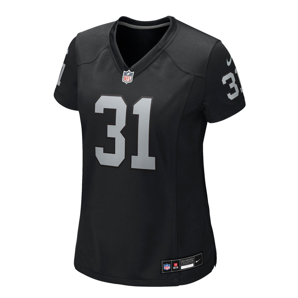 Women's Las Vegas Raiders Raheem Mostert Nike Black Team Game Jersey