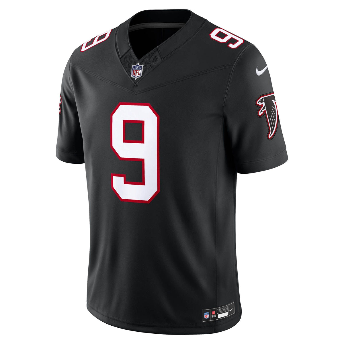 Men's Atlanta Falcons Michael Penix Jr Nike Black Alternate Throwback Vapor Fuse Stitched Limited Jersey