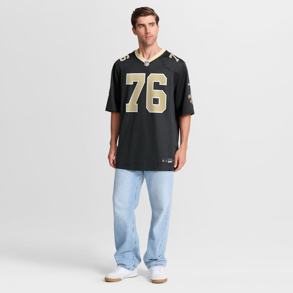 Men's New Orleans Saints David Edwards Nike Black Team Game Jersey