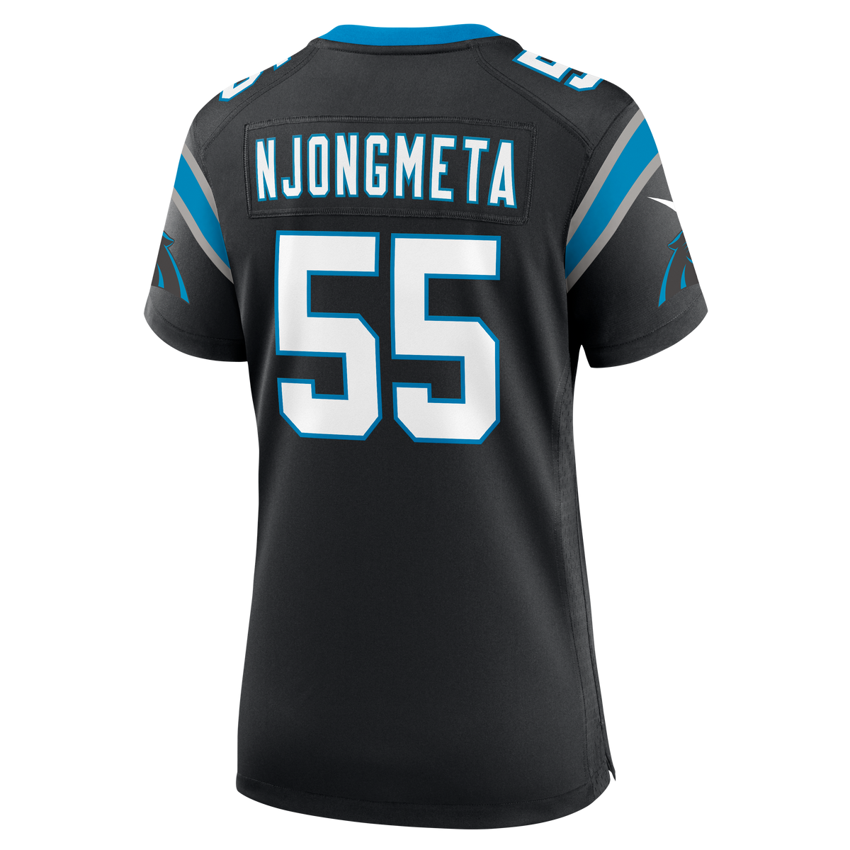 Women's Carolina Panthers Maema Njongmeta Nike Black Team Game Jersey