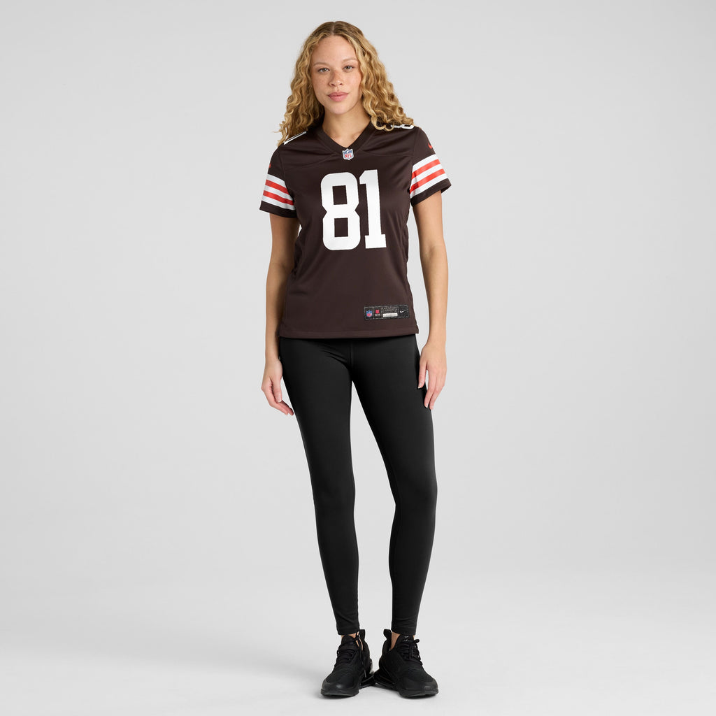 Women's Cleveland Browns Luke Floriea Nike Brown Team Game Jersey