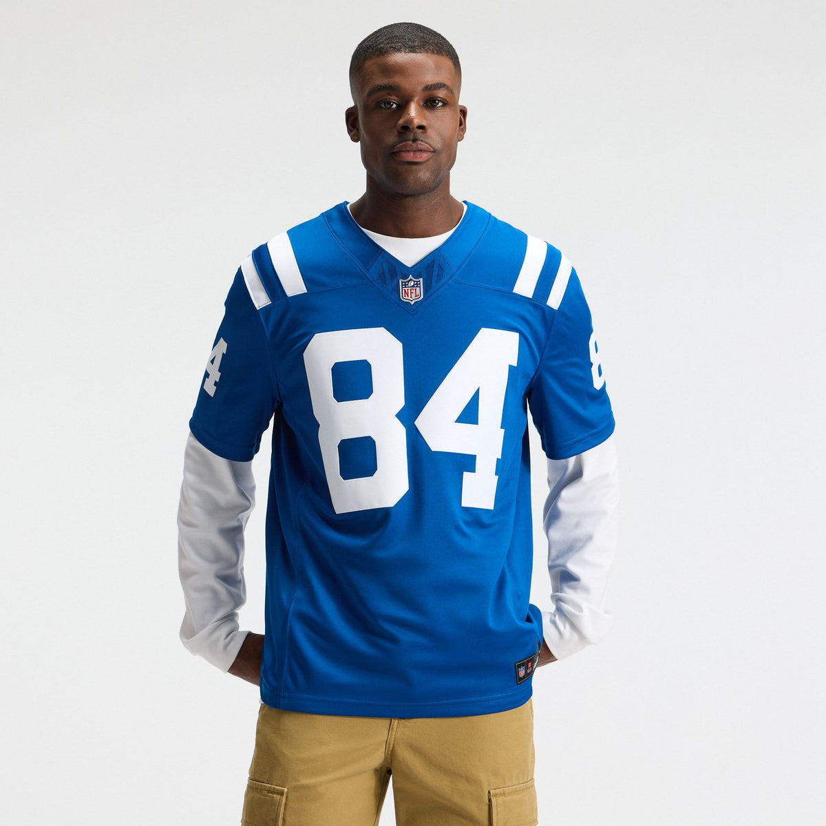 Men's Indianapolis Colts Tyler Warren Nike Royal Team Vapor Fuse Stitched Limited Jersey