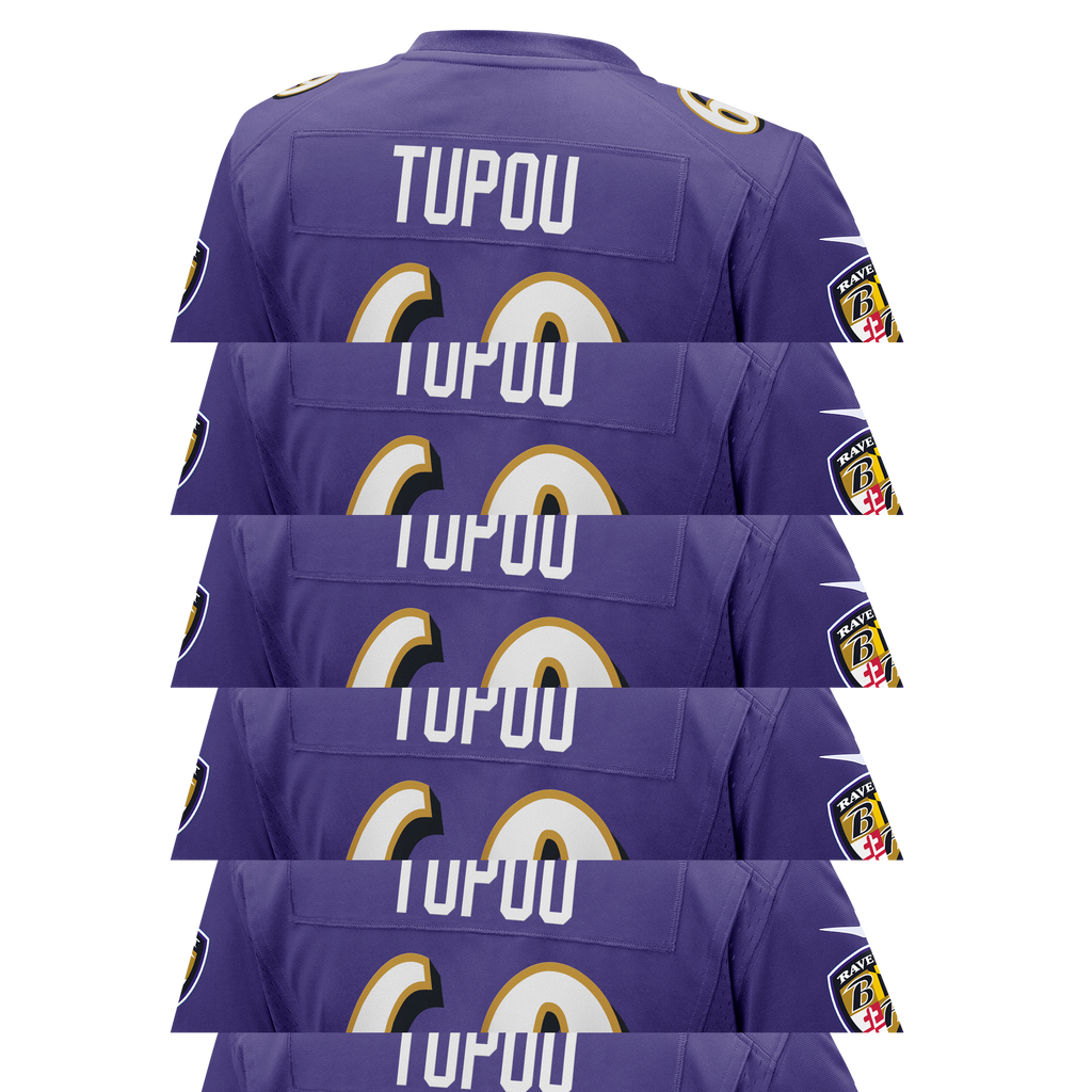 Women's Baltimore Ravens Josh Tupou Nike Purple Team Game Jersey