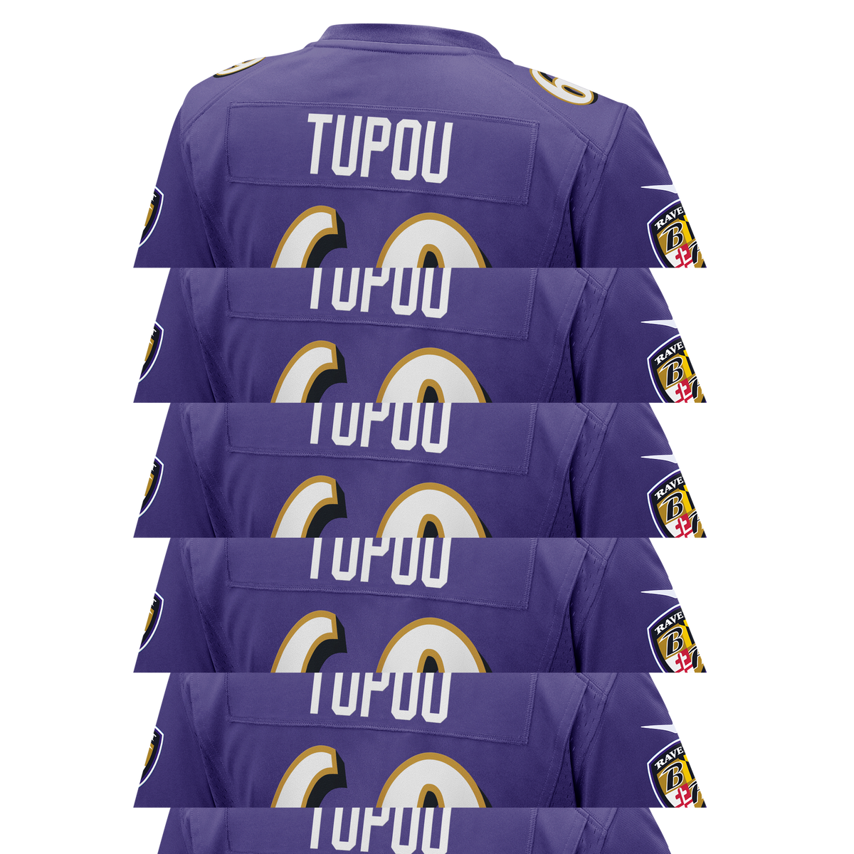 Women's Baltimore Ravens Josh Tupou Nike Purple Team Game Jersey