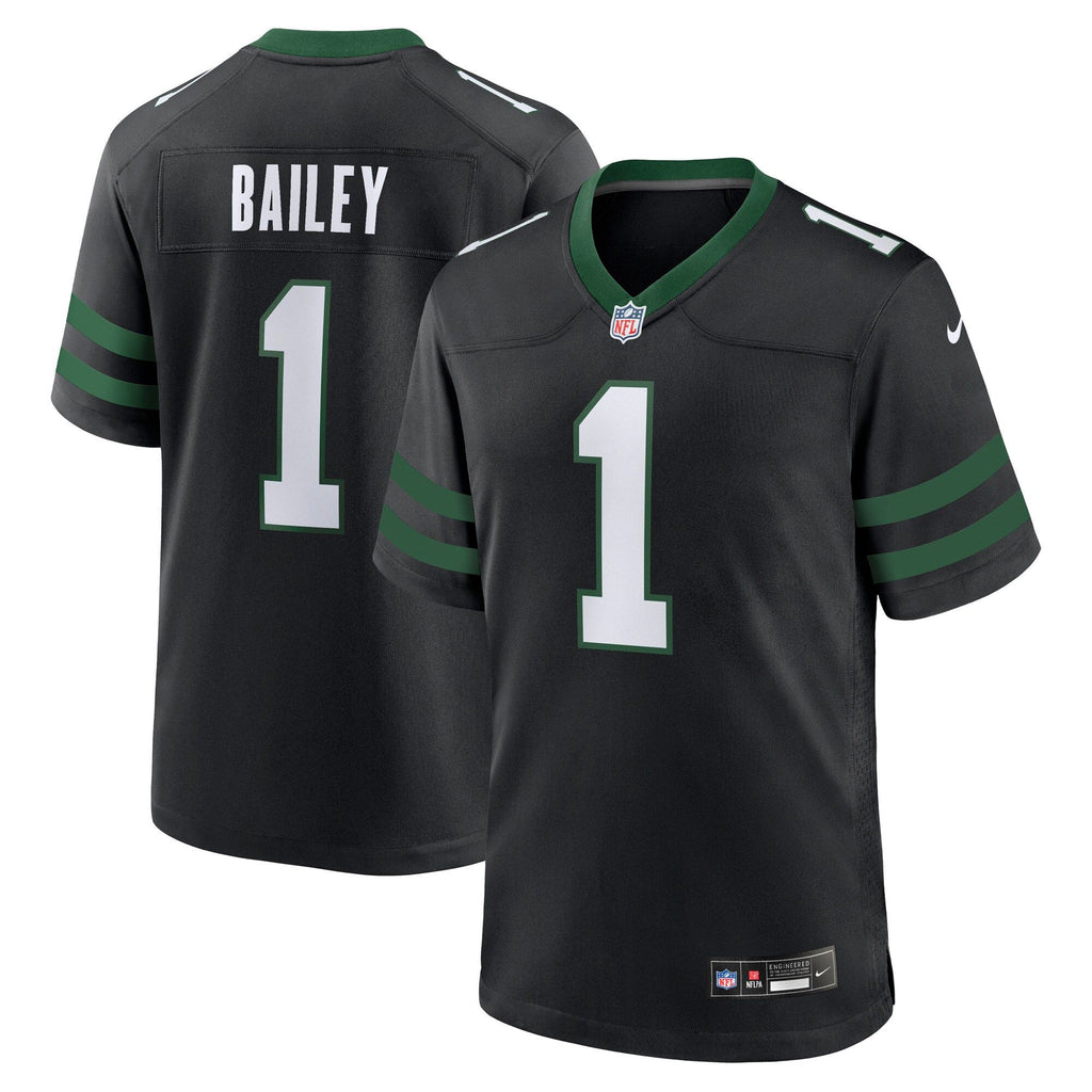 Men's New York Jets David Bailey Nike Legacy Black Alternate Game Player Jersey