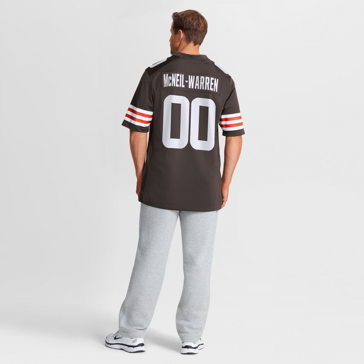 Men's Cleveland Browns Emmanuel Mcneil Warren Nike Brown Game Jersey